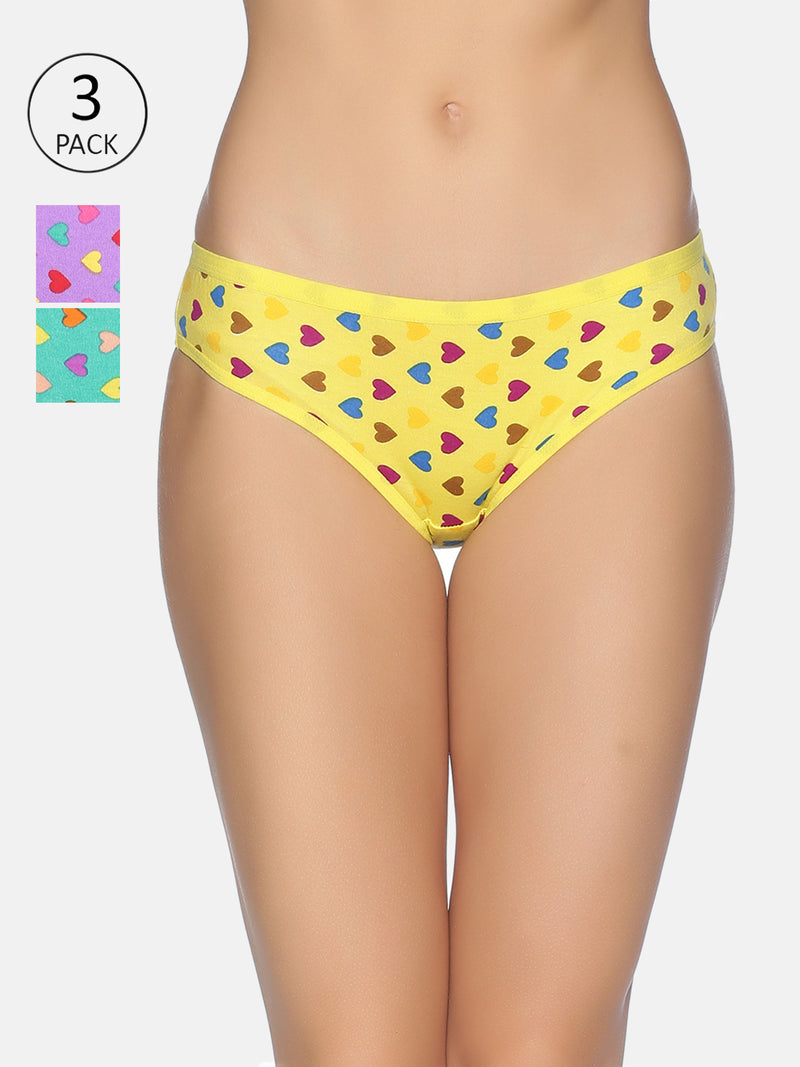 Women Cotton Printed Combo Panties