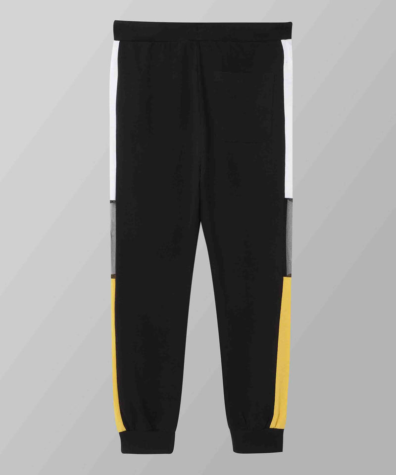 Kids Black Colourblock Track Pant