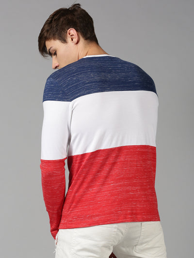 Men Multicolor Color block Round Neck T-Shirt